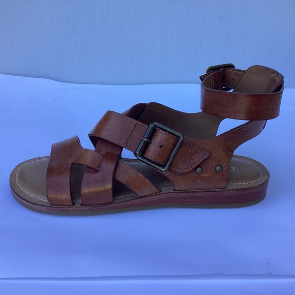 Trask Roxanne Sandals Brown Tan Leather 6.5 M - Picture 1 of 8